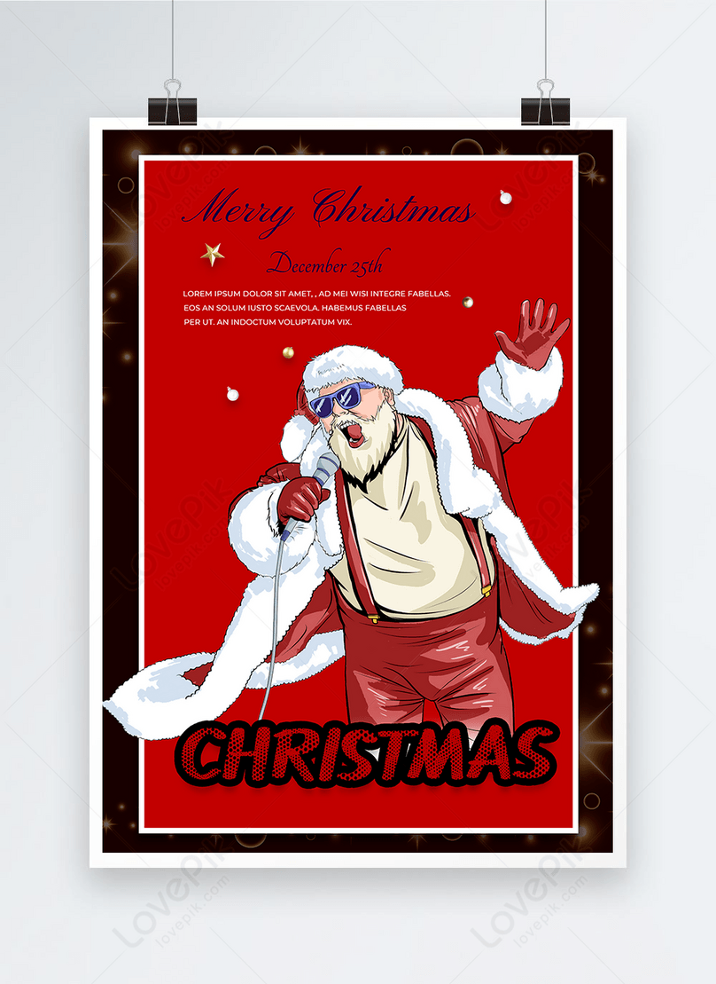 Cartel De Santa Claus De Fondo Rojo Negro | Descarga Plantilla de diseño  PSD Gratuita - Lovepik