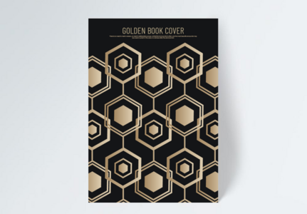 Black gold hexagon design case cover design, Hexagons,  patterns,  design cases template