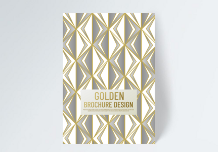 Golden geometric design case cover design, design case,  magazine,  book template