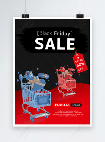 Gift shopping cart discount poster, Shopping bag,  snapped up,  promotion template