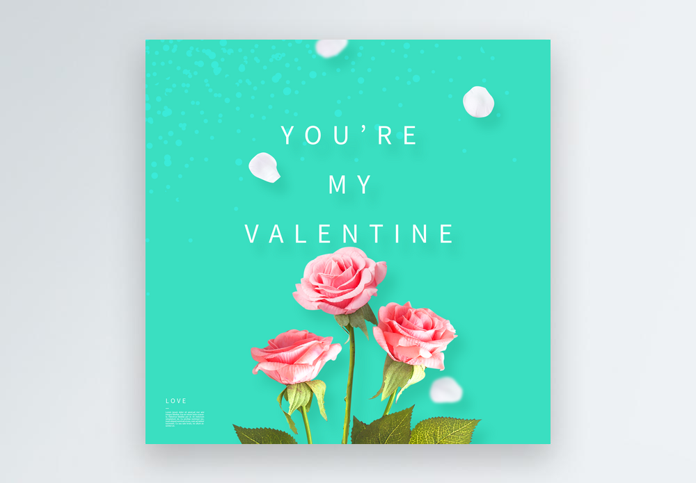 Brazilian valentines day simple social media poster template