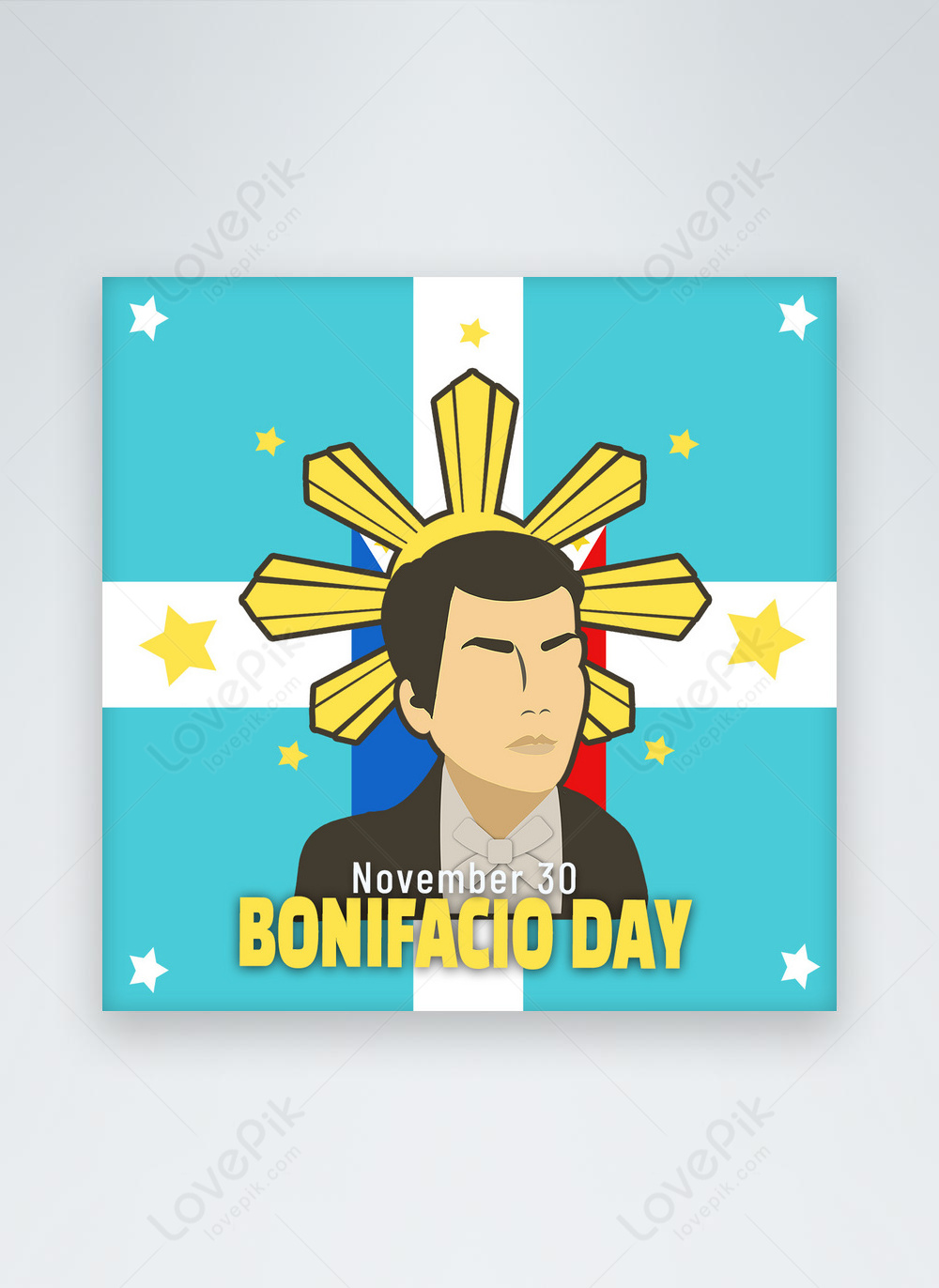 Bonifacio Day Bonifacio Day Blue And White Rectangular Cross Template ...