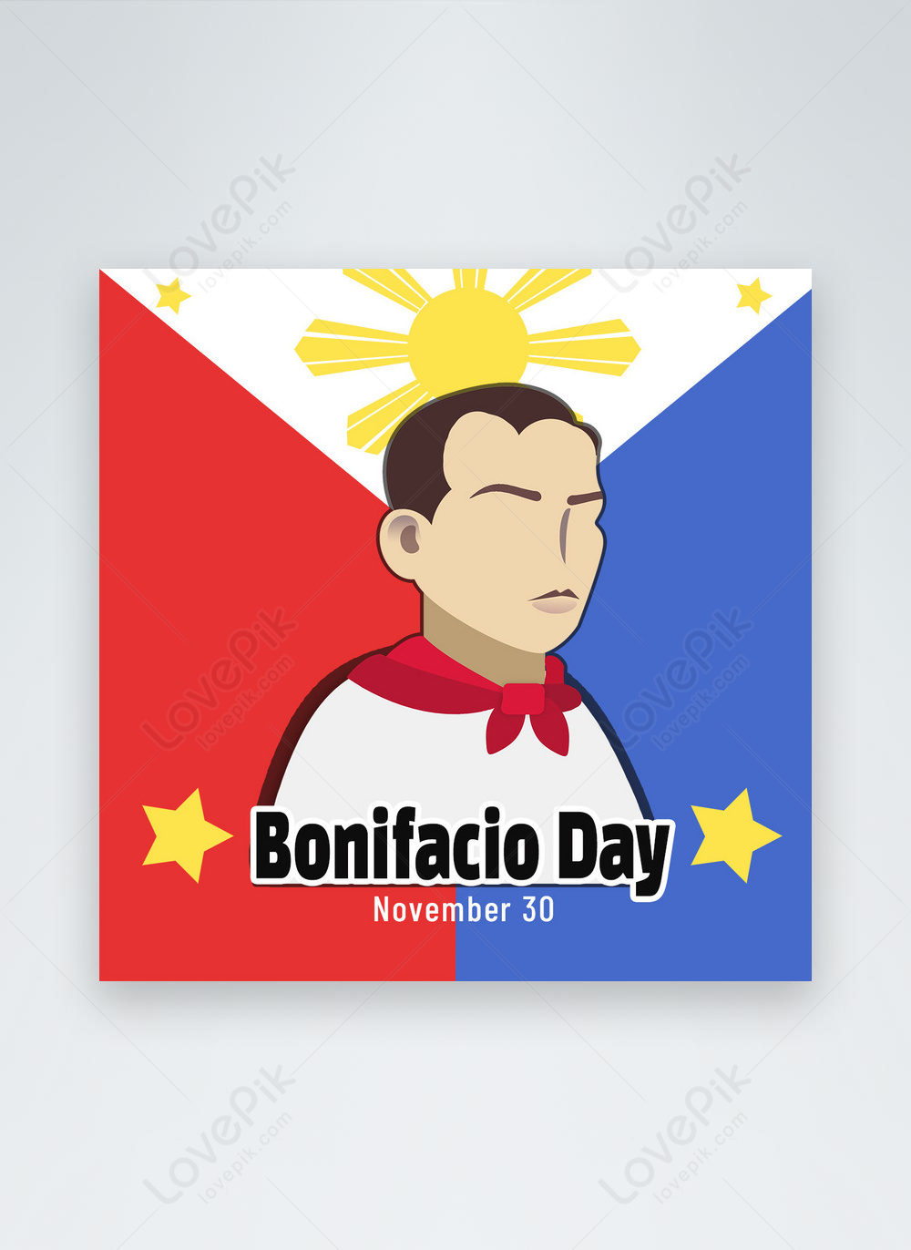 Bonifacio day bonifacio day flat character portrait template image ...