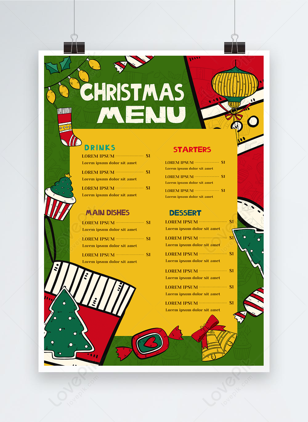 children-hand-drawn-christmas-menu-template-image-picture-free-download
