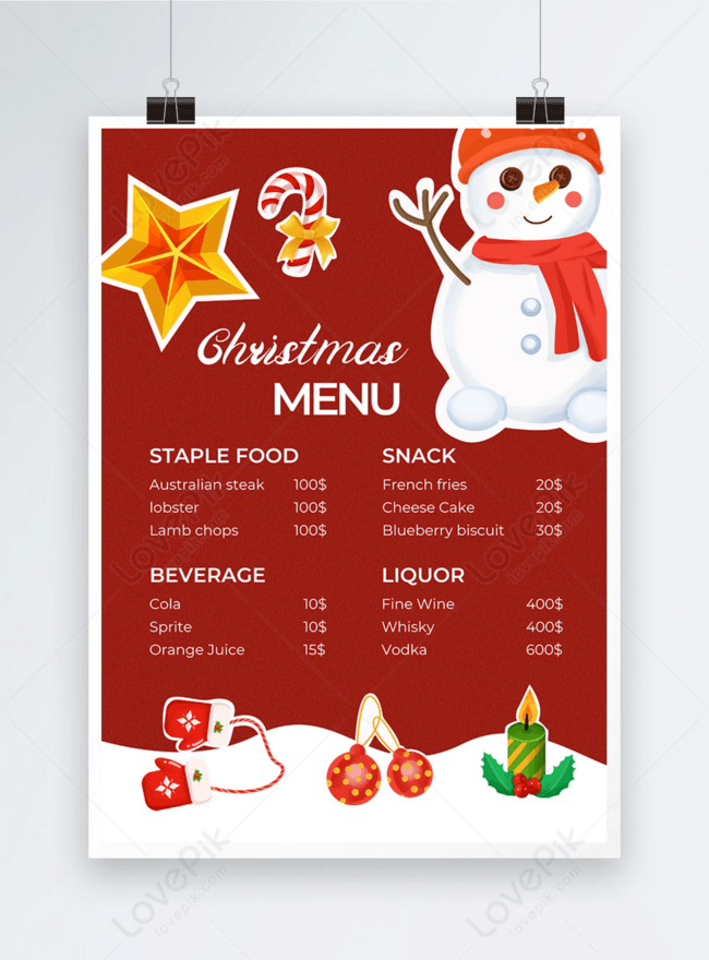 Christmas menu: Chỉ còn vài ngày nữa là đến Giáng Sinh rồi! Hãy chọn món ăn tuyệt vời cho bữa tiệc của gia đình và bạn bè bạn bằng những ý tưởng từ hình ảnh về menu Giáng Sinh này.