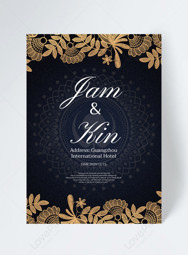 Dark background pattern elements creative indian wedding invitation  template image_picture free download 