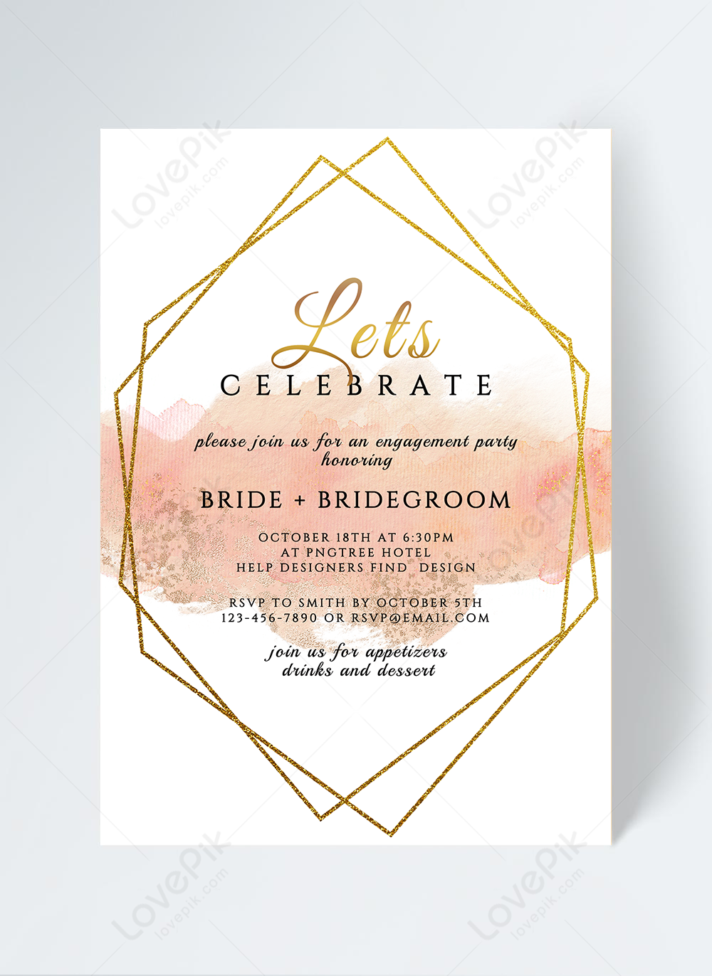 Fashion And Modern Decoration Wedding Show Invitation Template Download on  Pngtree