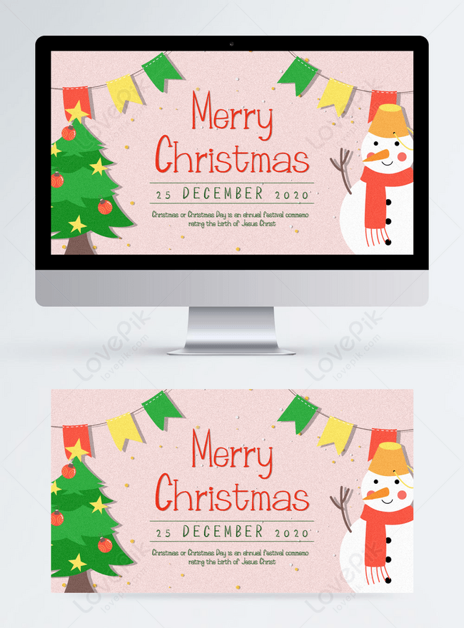 ピンクの雪だるまかわいい冬のクリスマスバナーイメージ テンプレート Id Prf画像フォーマットpsd Jp Lovepik Com