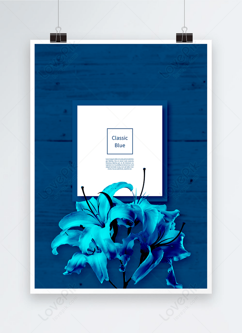 Portada Creativa Del Cartel De La Flor Del Lirio Azul Clásico | Descarga  Plantilla de diseño PSD Gratuita - Lovepik