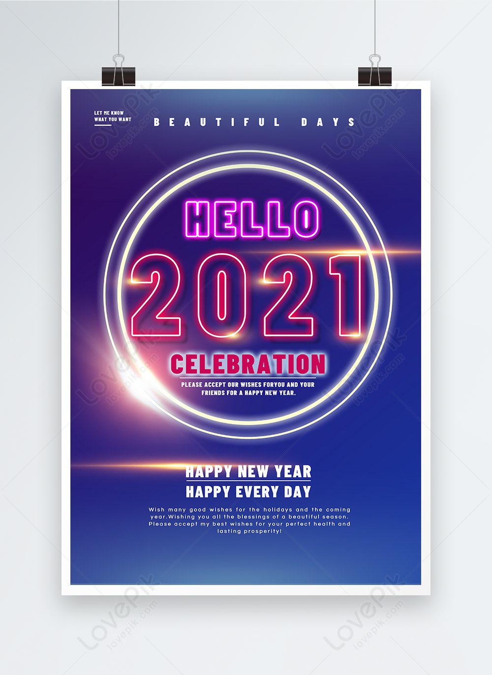 Dark blue happy new year 2021 template image_picture free download