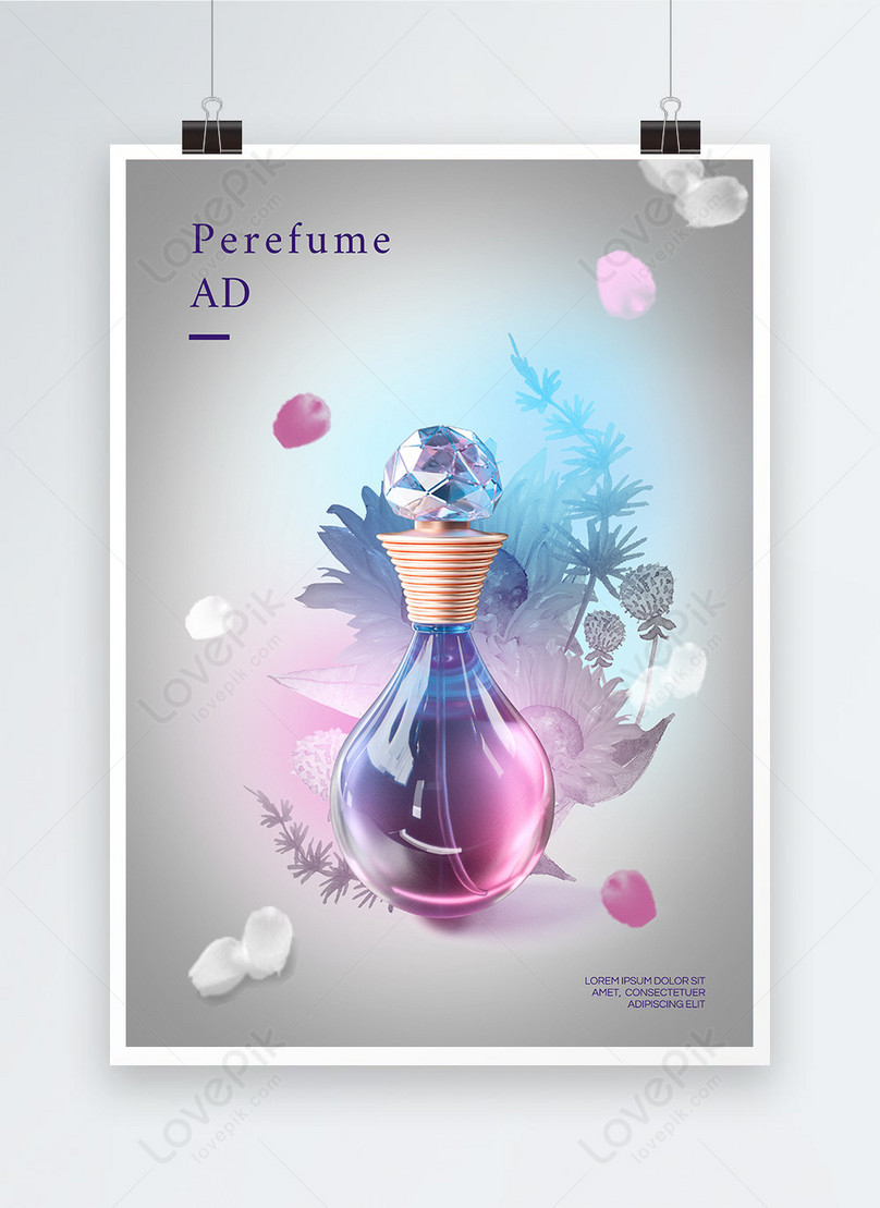 Grey premium texture perfume poster graphic design template image ...