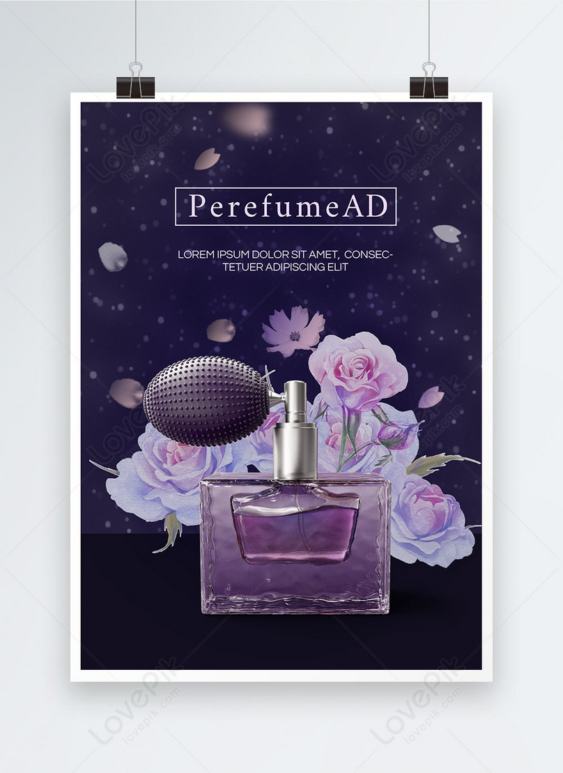 Dark romantic premium texture perfume poster graphic design template ...