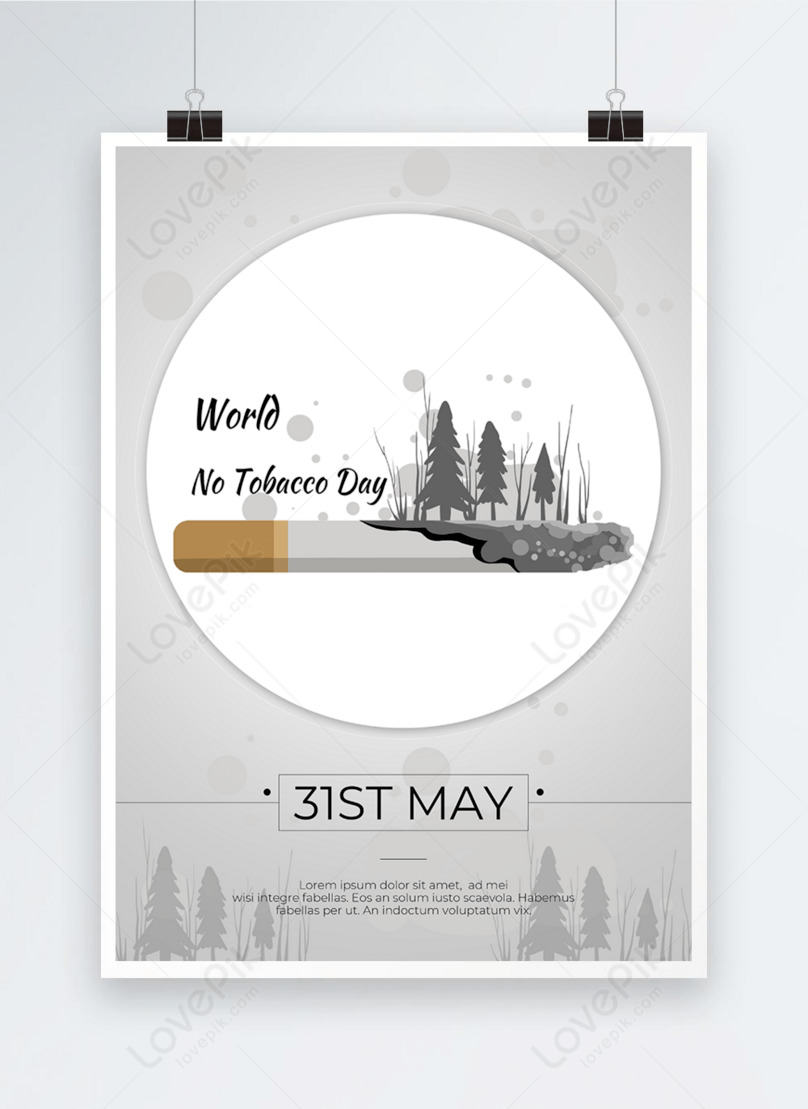 No smoking poster on gray background template image_picture free download  