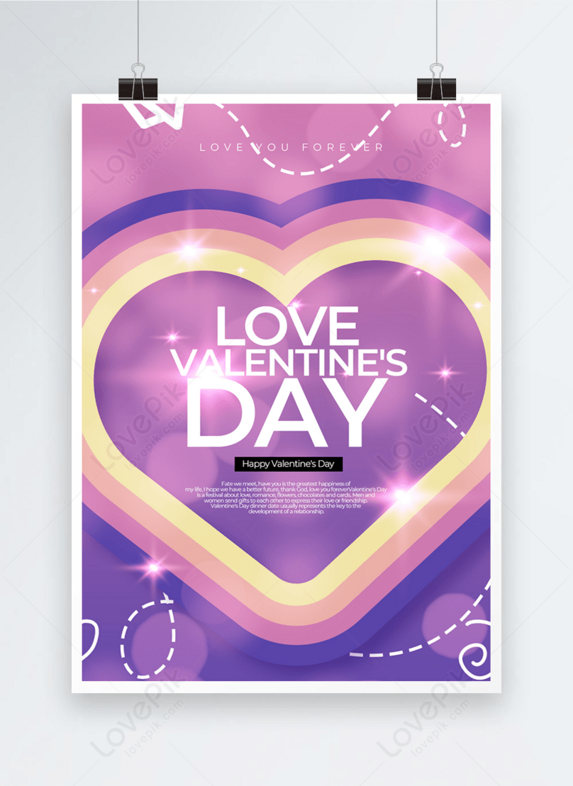 Red brazilian valentines day poster template image_picture free