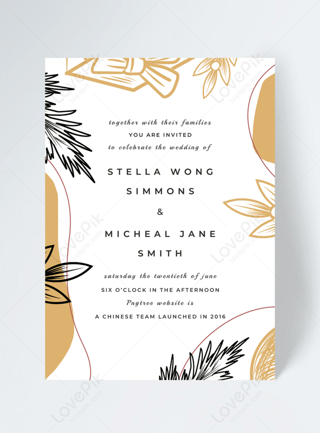 Fashion And Modern Decoration Wedding Show Invitation Template Download on  Pngtree