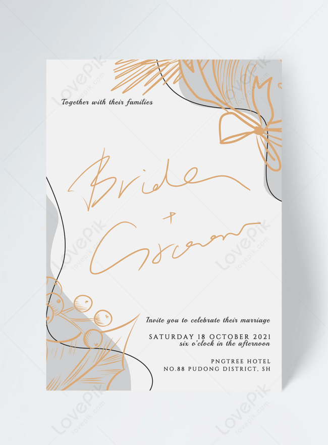 Fashion And Modern Decoration Wedding Show Invitation Template Download on  Pngtree