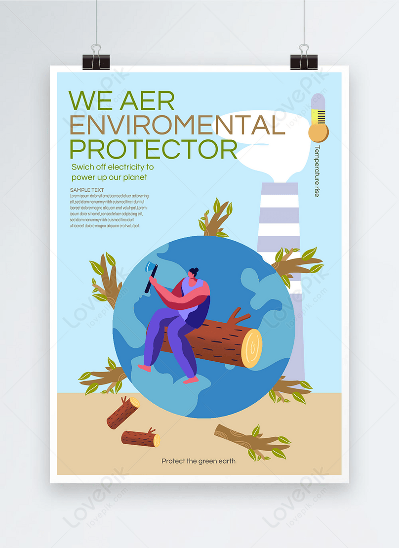 Protective ecological green poster template image_picture free download ...