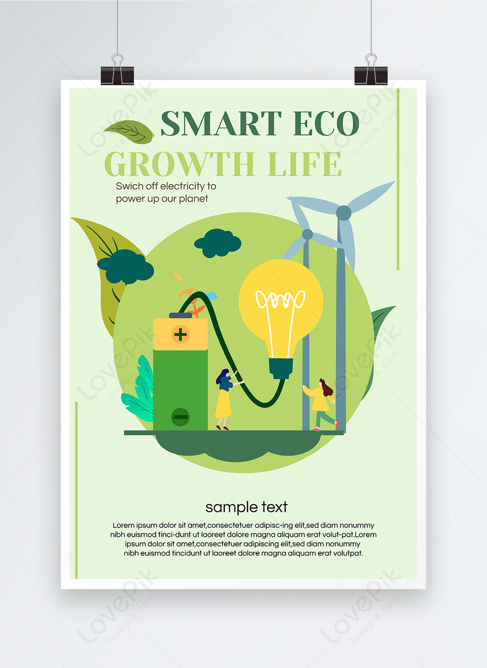 Green environmental protection poster template image_picture free ...