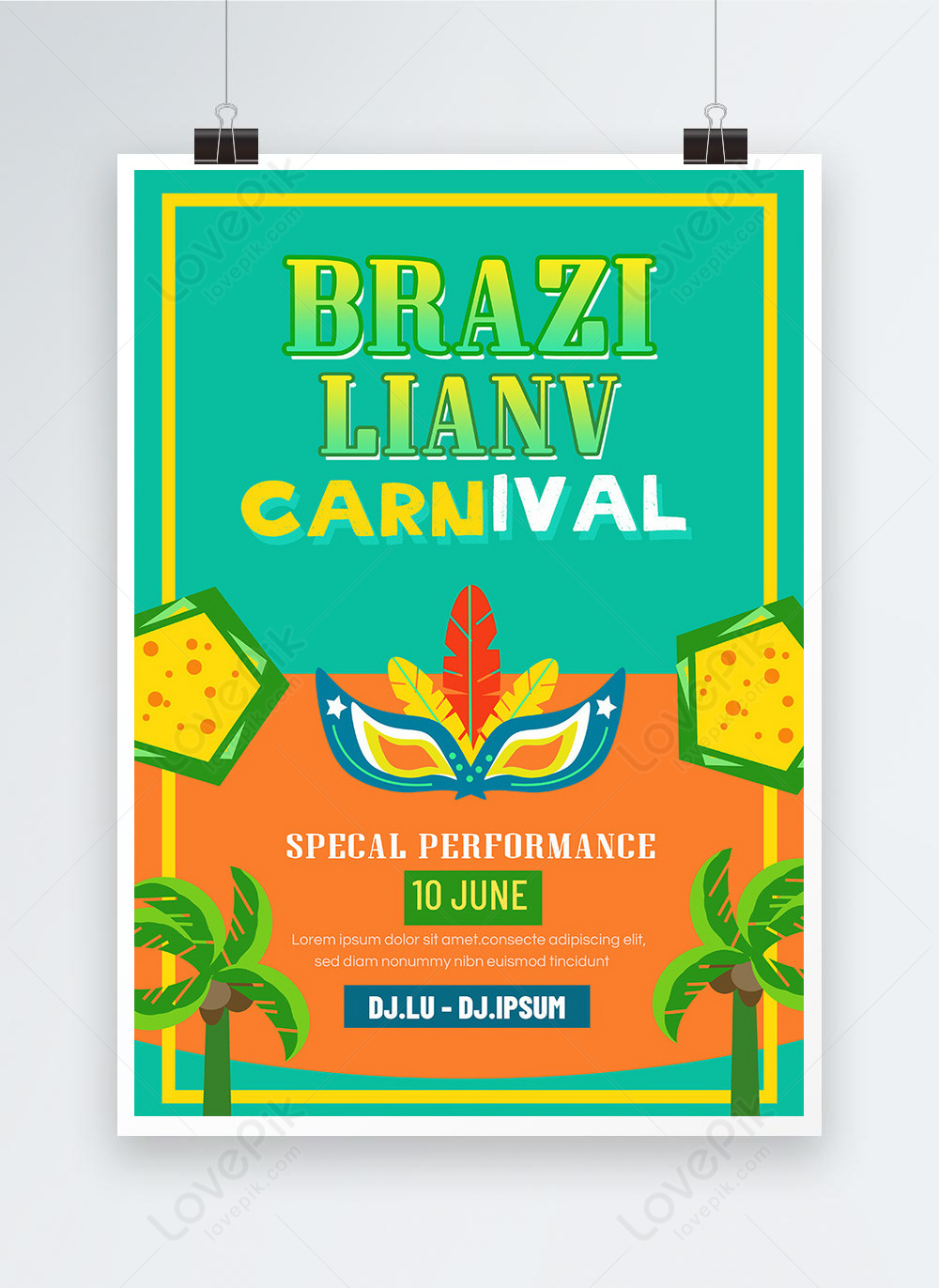 Brazilian Carnival Blue Carnival Mask Template Image Picture Free 