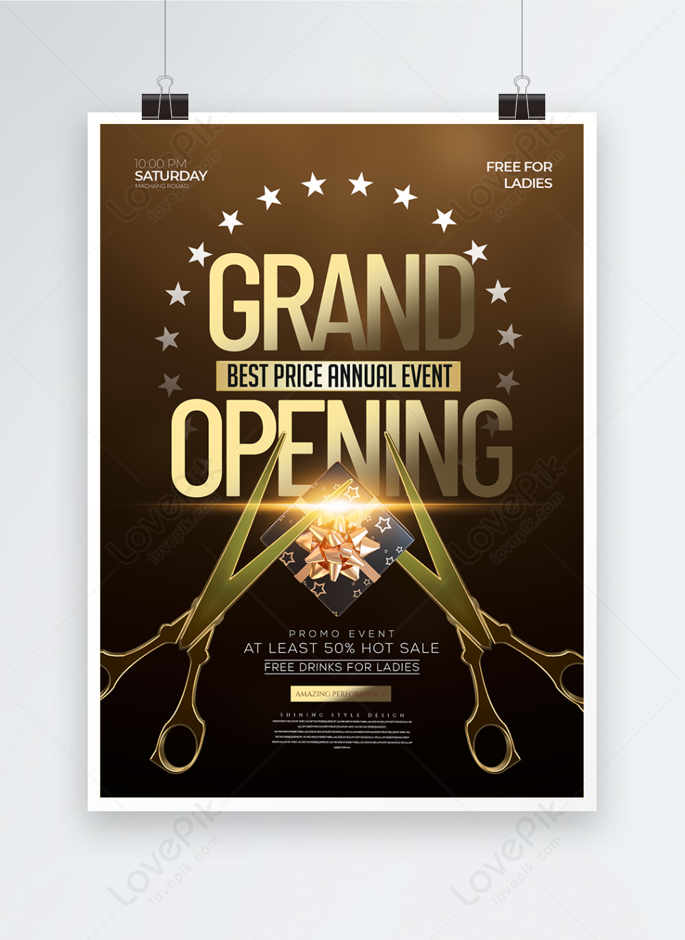 Golden Fashion Luxury Grand Opening Poster Template Image_picture Free ...