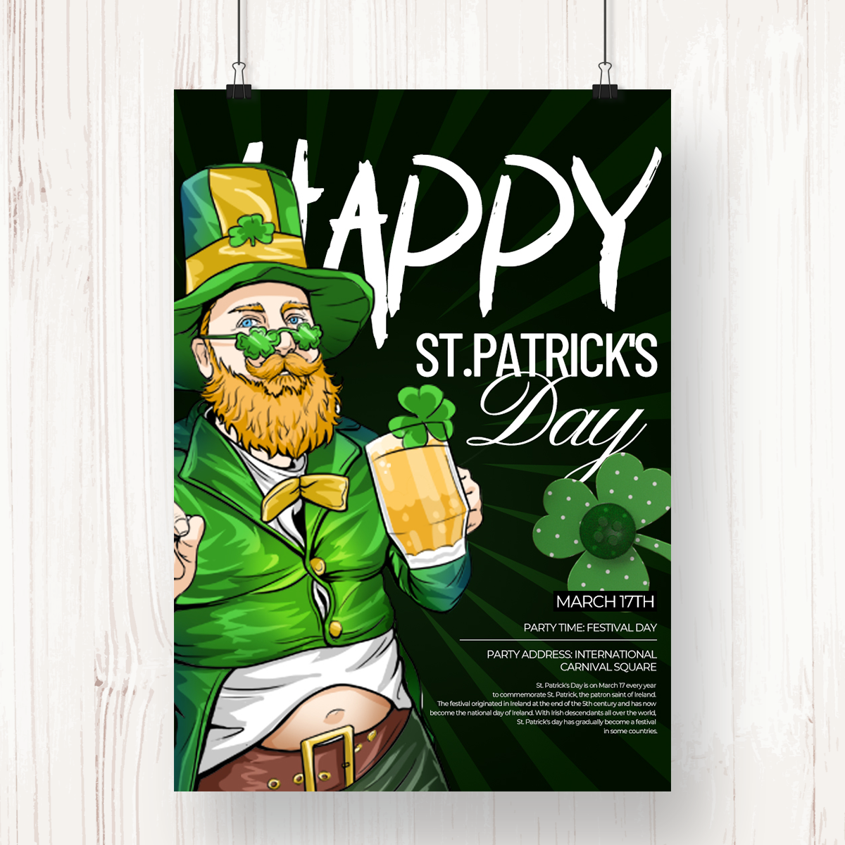 Saint Patricks Day Idea Beer Poster Digital Alcohol Print Pub Drink Poster Beverage Print Alcohol Poster Beer Print Prints For Bar