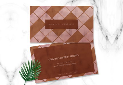 Geometric typography Continuous Design case rose gold texture business card, Typography,  Design case,  business card template