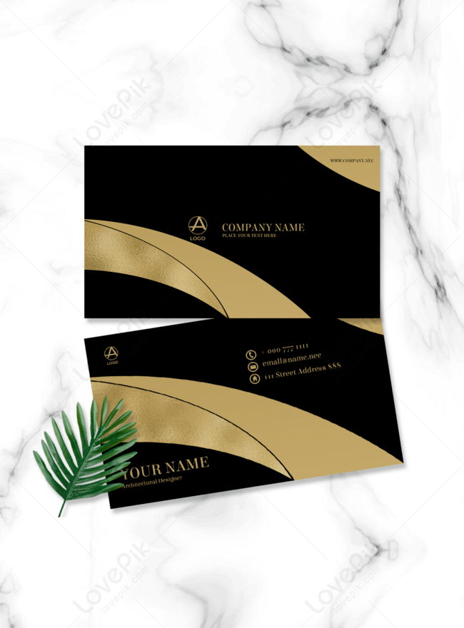 Business Gold Business Card Template, black business card, black gold business card, business business card