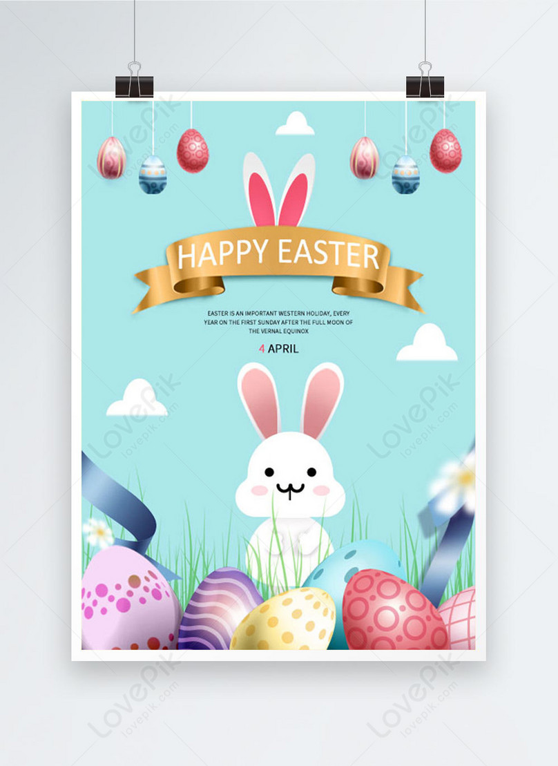 Blue easter holiday poster template image_picture free download 466068746_lovepik.com