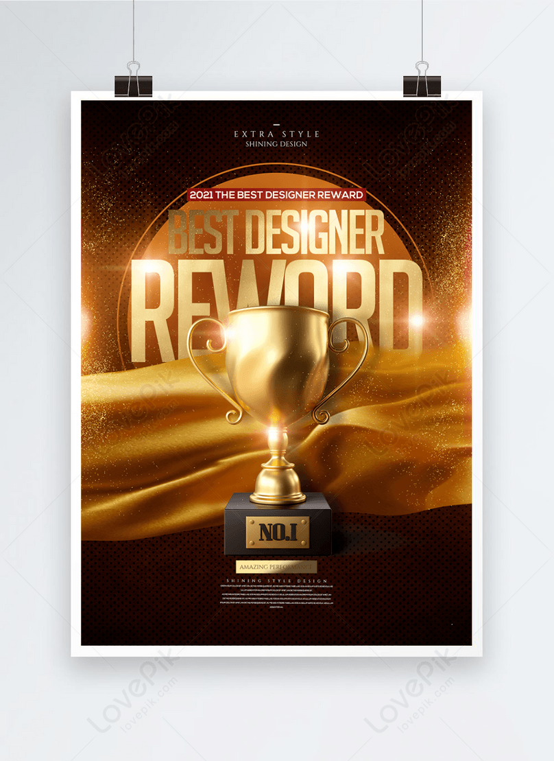 Fashion gold trophy poster template image_picture download 466068997_lovepik.com