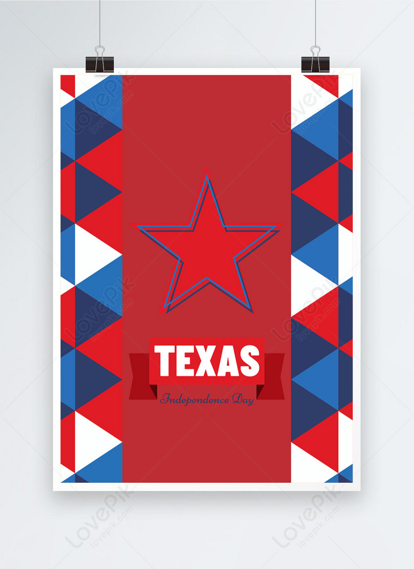 Simple texas independence day poster template image_picture free ...