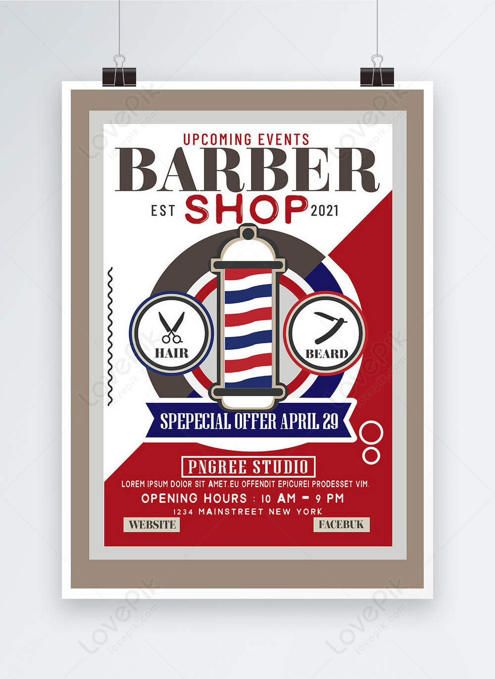 Barber Shop Poster Template Image Picture Free Download 466082590