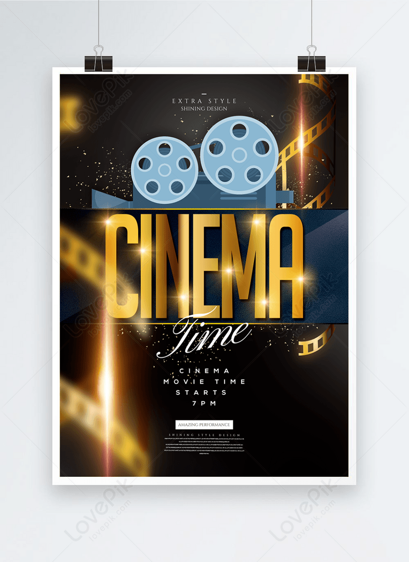 Fashion light cinema texture poster template image_picture free ...