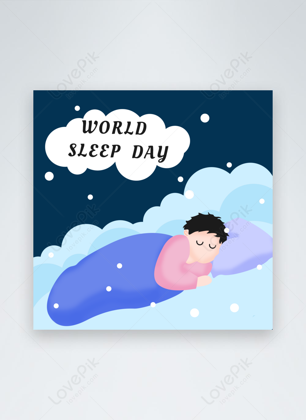 Night cloud boy world sleep day template image_picture free download  
