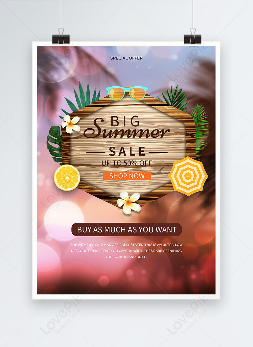ロマンチックなエレガントなシンプルな夏の販売ポスターイメージ テンプレート Id Prf画像フォーマットpsd Jp Lovepik Com