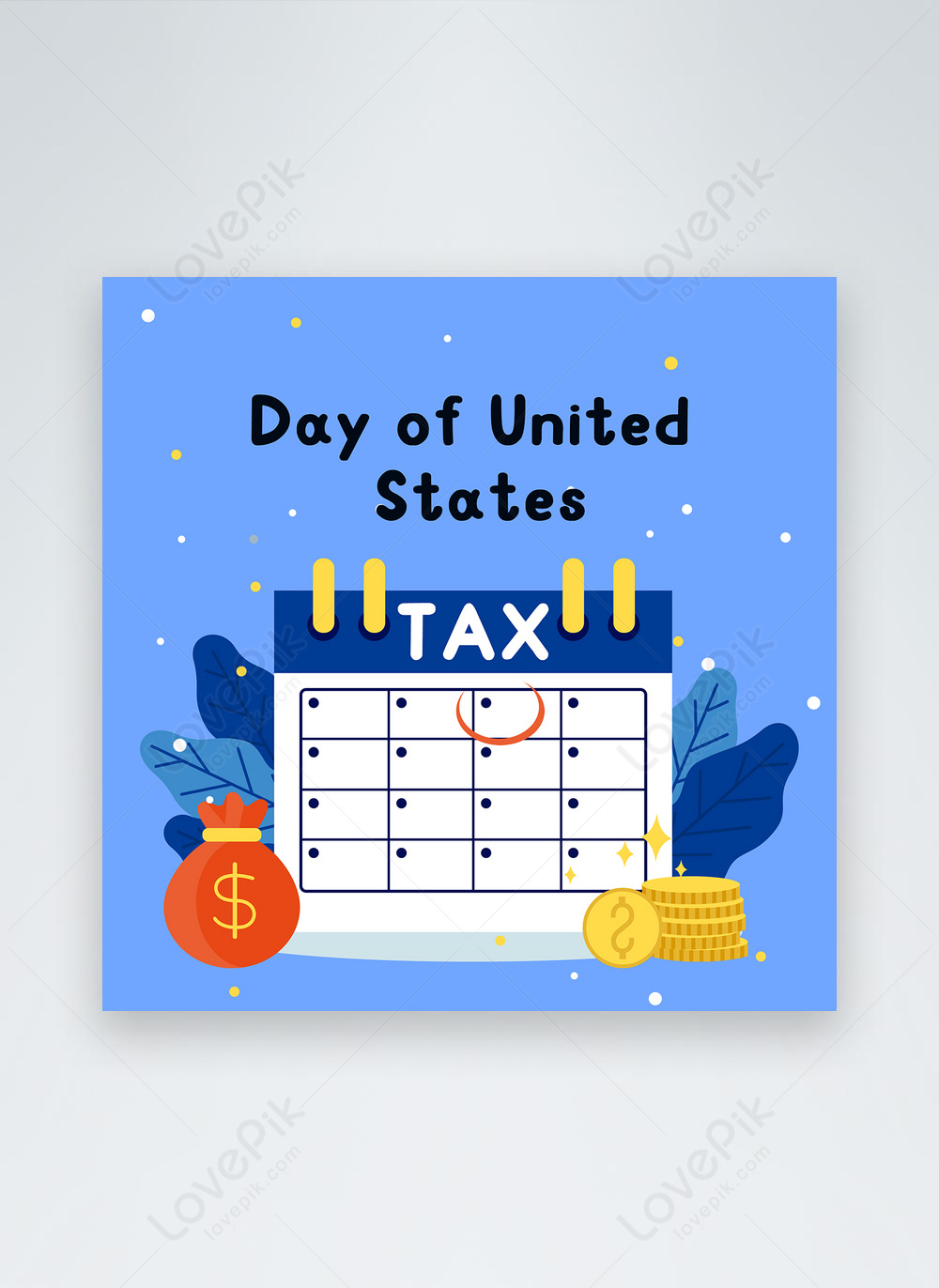Us tax day social media post template image_picture free download