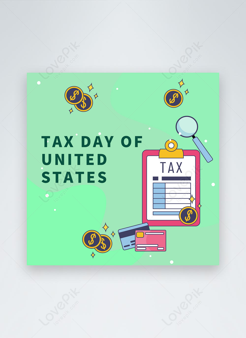 Us taxday social media post template image_picture free download