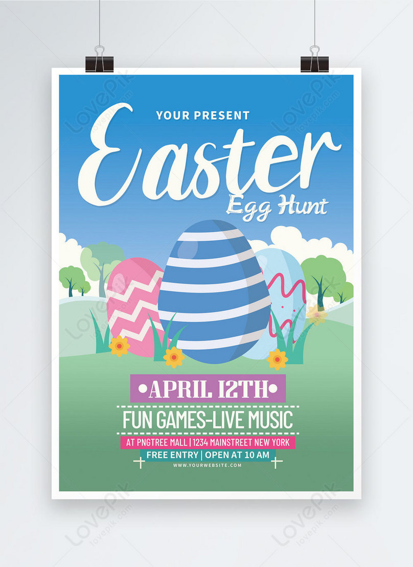 Easter egg hunt flyer template image_picture free download 466212241_lovepik.com