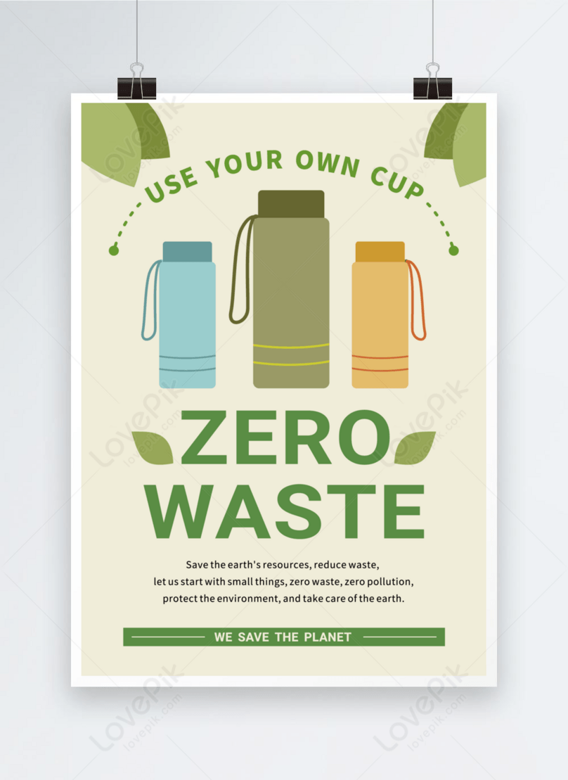 Beautiful zero waste poster template image_picture free download ...