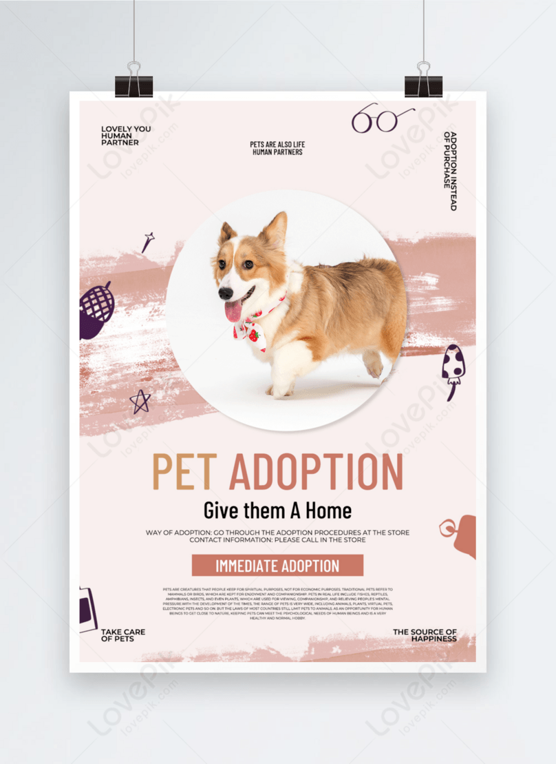 Creative pet adopt graphic design template image_picture free Inside Dog Adoption Flyer Template