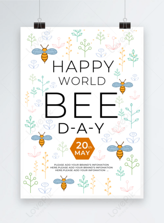 Honey Bee Nest World Bee Day Flyer Poster Template Image Picture Free Download Lovepik Com