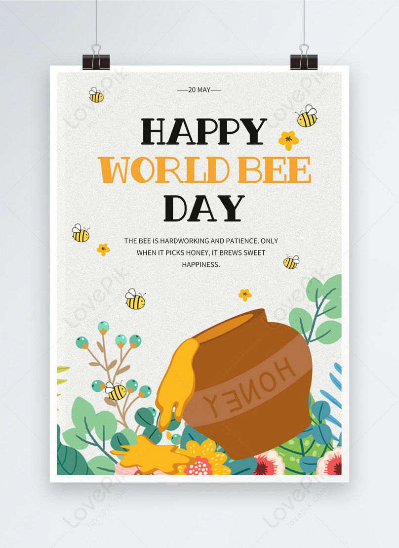 Gray World Bee Day Festival Poster Template Image Picture Free Download Lovepik Com