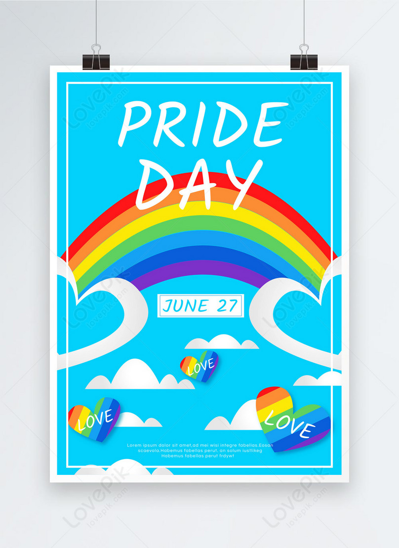 Blue gay pride day flyer template image_picture free download 466261559 ...