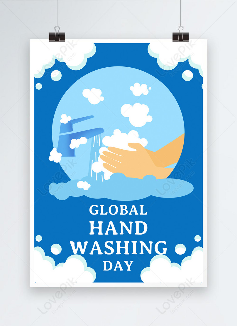 Dibujos Animados Divertidos Carteles Del Día Mundial Del Lavado De Manos |  Descarga Plantilla de diseño PSD Gratuita - Lovepik
