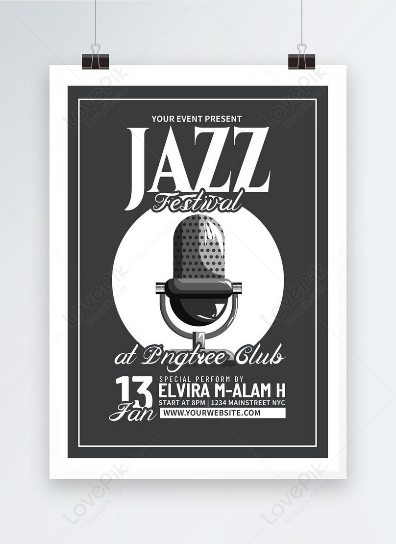 Jazz Music Festival Poster изображение_Фото номер 466368477_PSD Формат  изображения_ru.lovepik.com