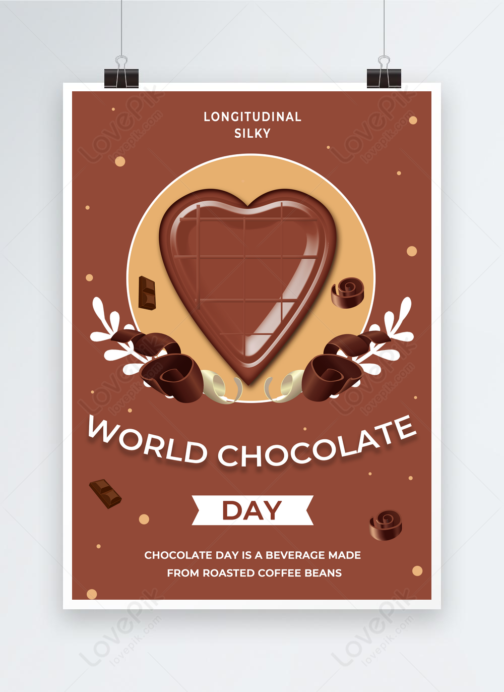 Simple creative poster of world chocolate day template image_picture