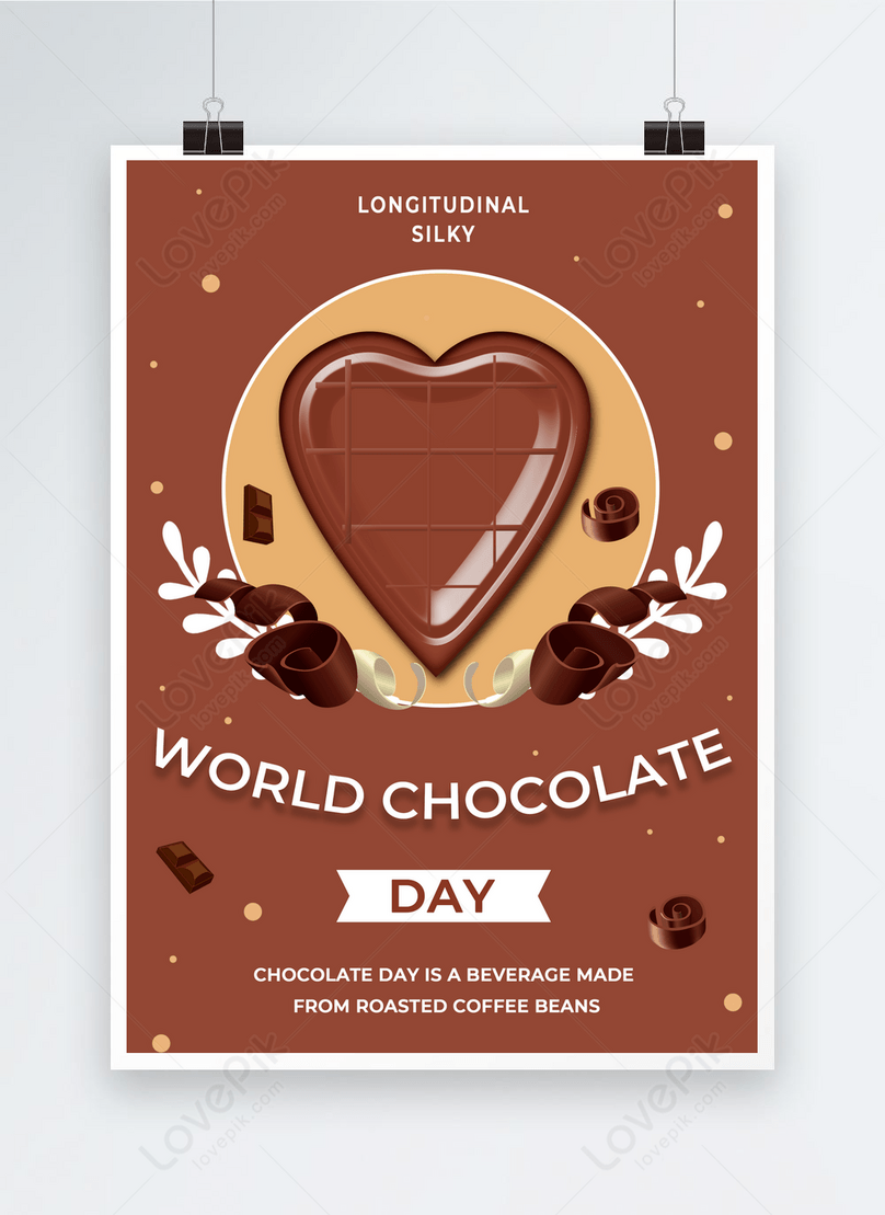 Simple creative poster of world chocolate day template ...
