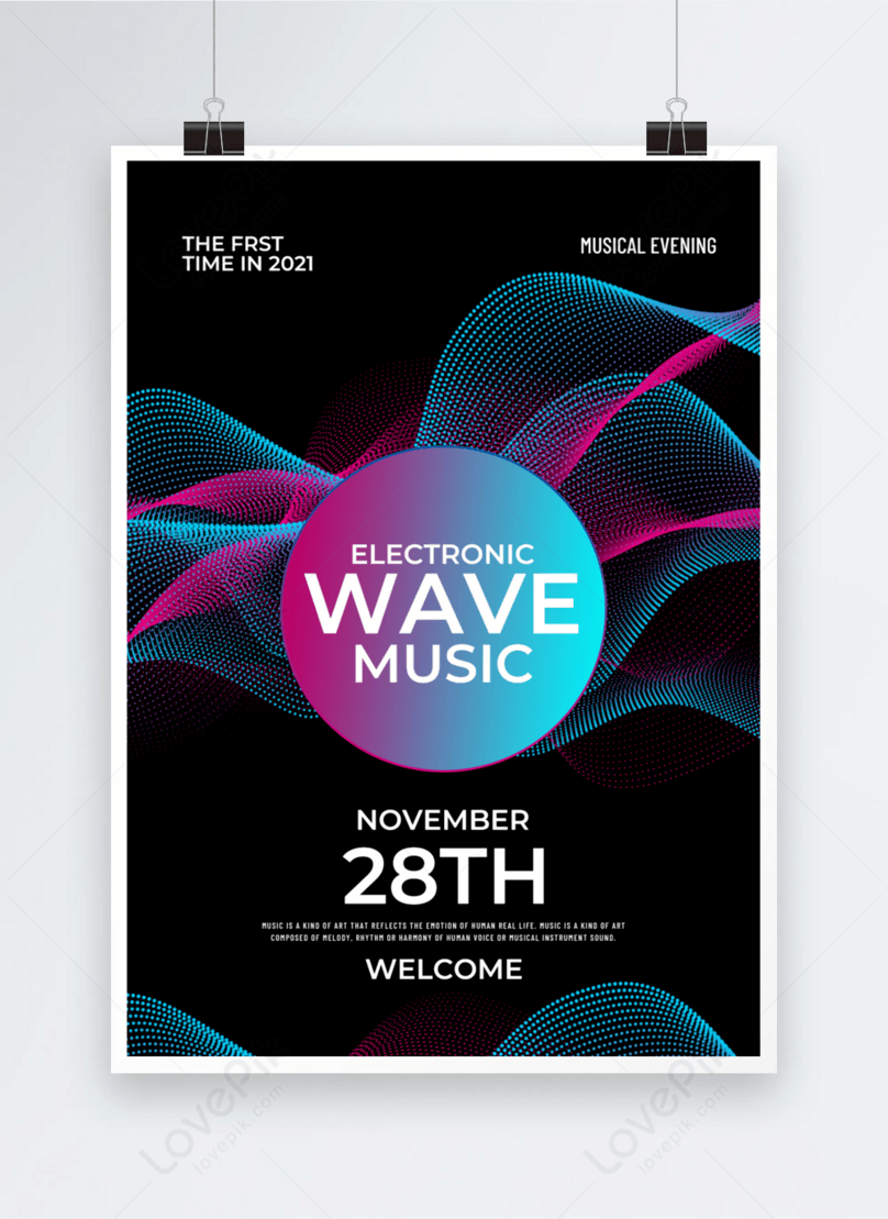 Black background music party poster template image_picture free download  