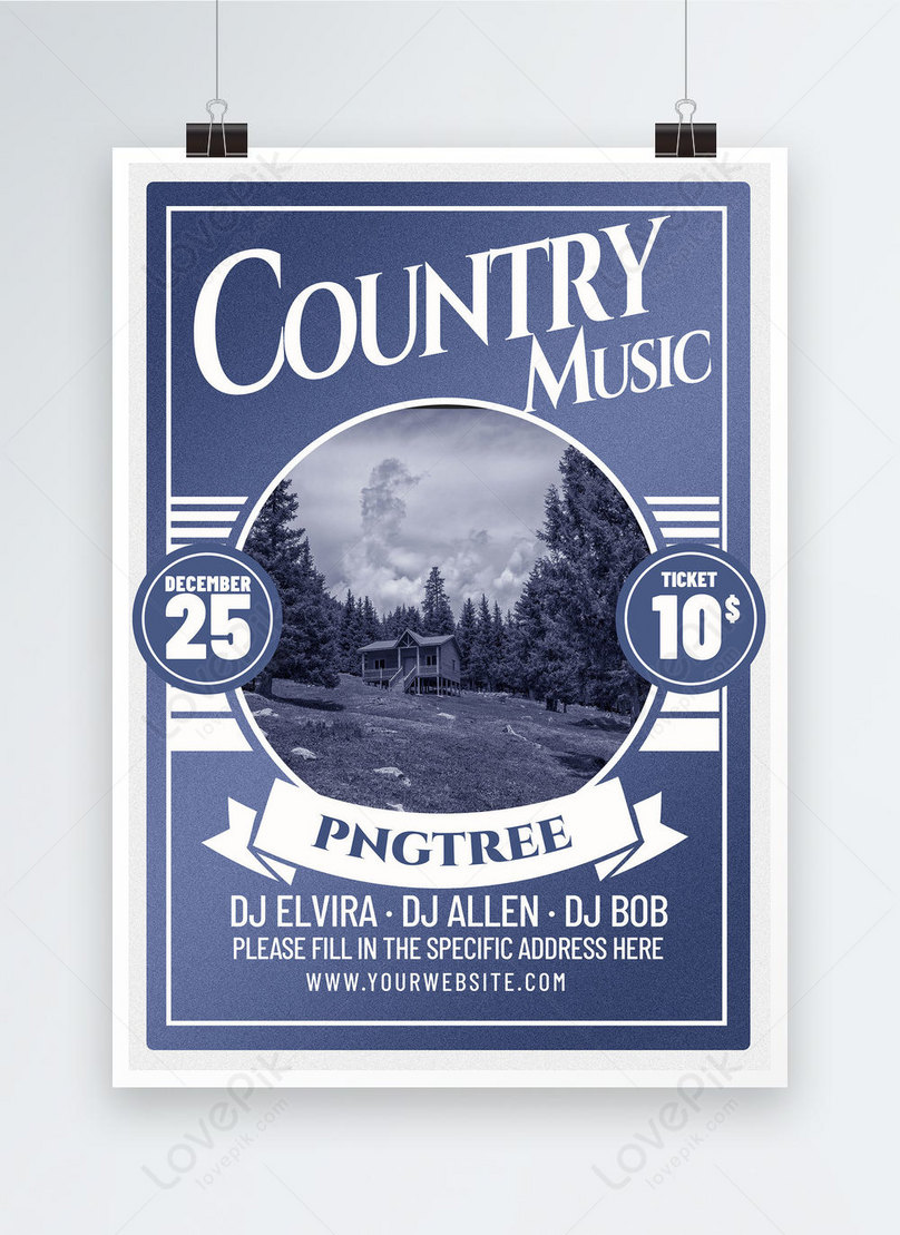 Country Music Poster Flyer изображение_Фото номер 466409855_PSD Формат  изображения_ru.lovepik.com