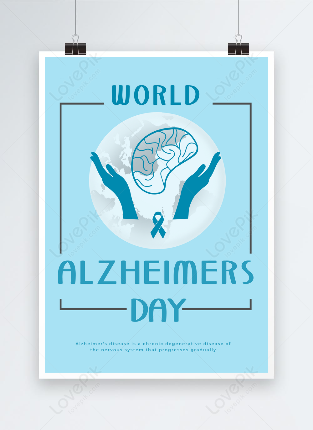 Creative poster of world alzheimers day template image_picture free ...