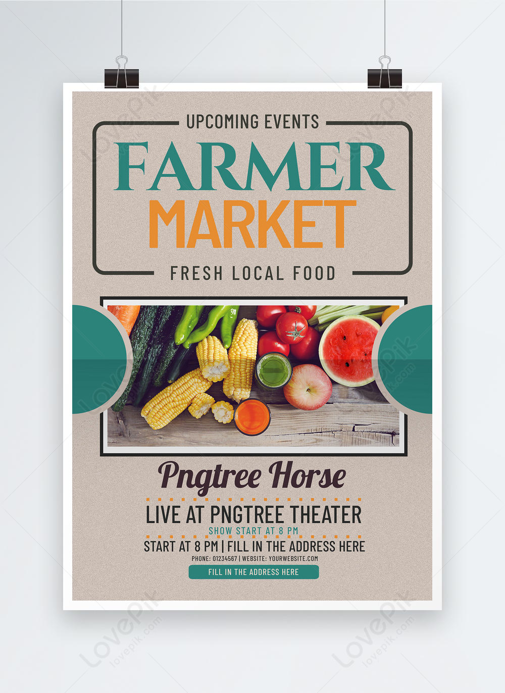 Farmer market event flyer template image_picture free download ...